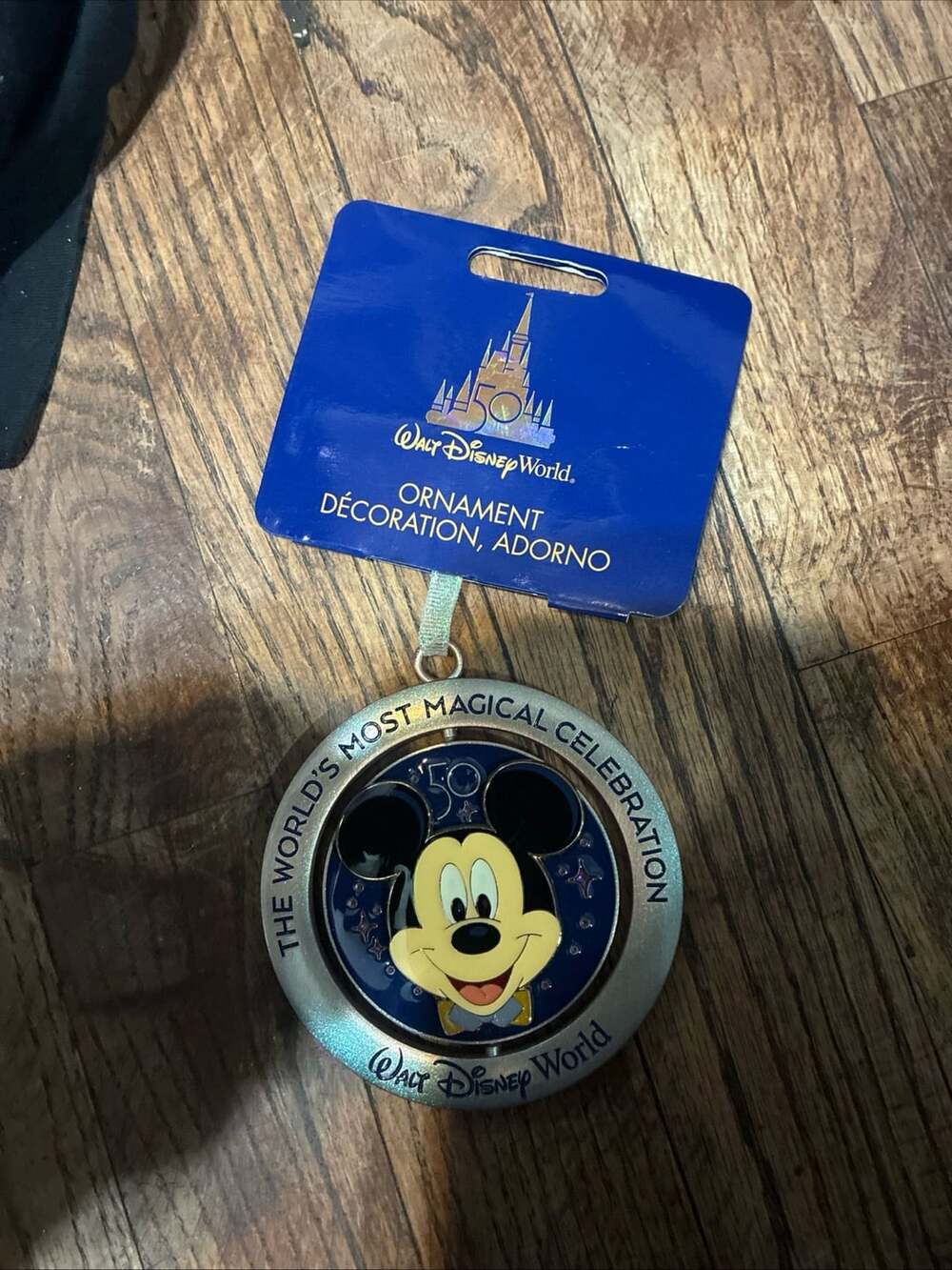 Walt Disney World Mickey Mouse 50th Anniversary Spinner Ornament